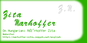 zita marhoffer business card